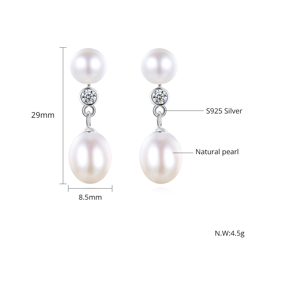 Drop Pearls Earing