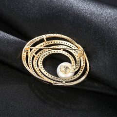 Spiral Swirl Brooch