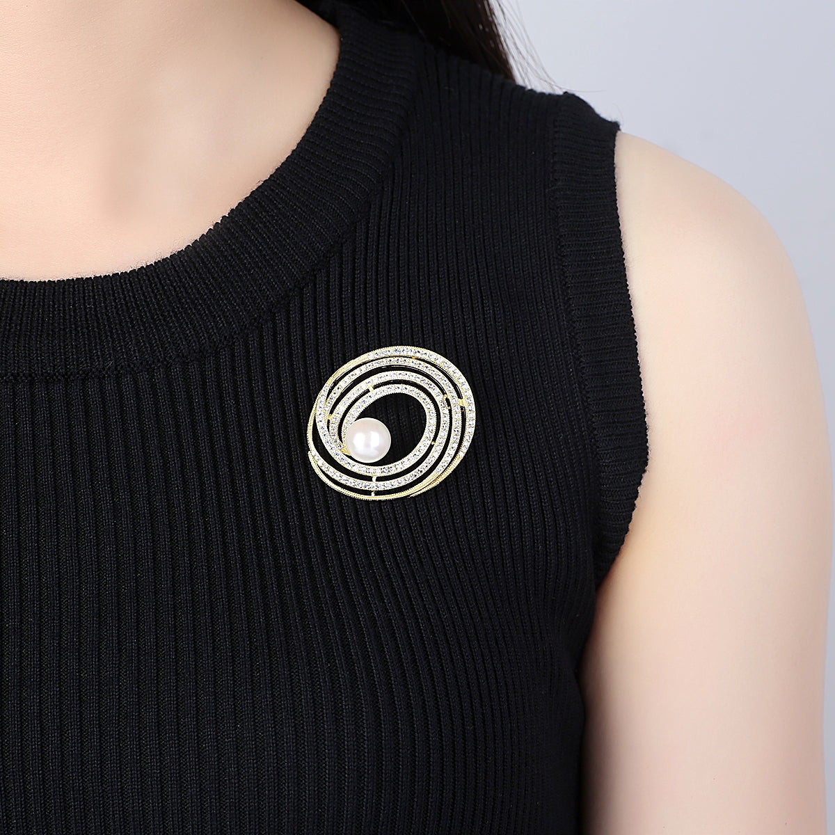 Spiral Swirl Brooch